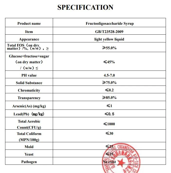 Wholesale Bulk Food and Beverage Additives Fructose Sryup Fos Fructo Oligosaccharide Water Soluble Fiber Dirtary Fiber