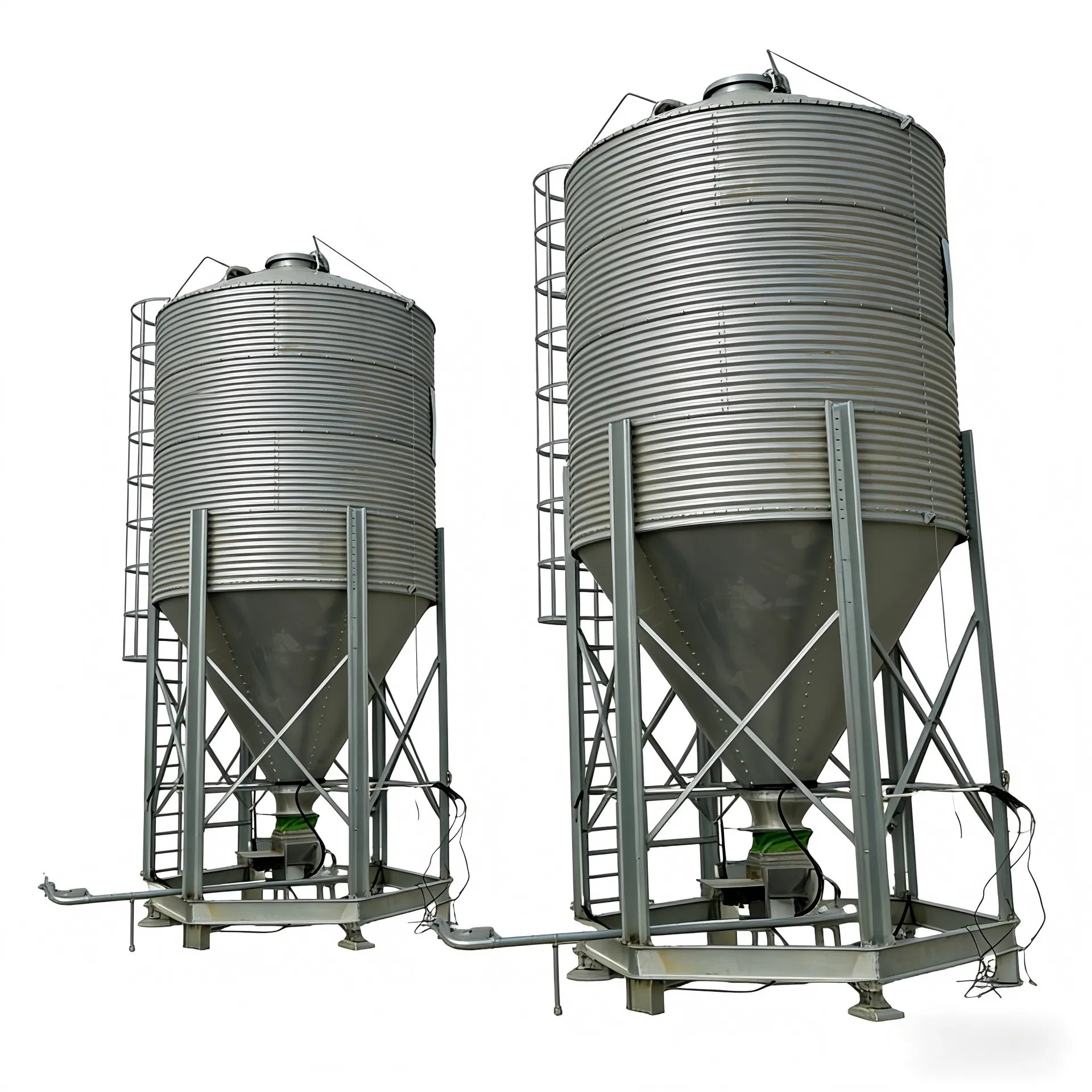 Hot DIP Galvanized Silo Feed Storage Hopper for Pig Farming Poultry Farming