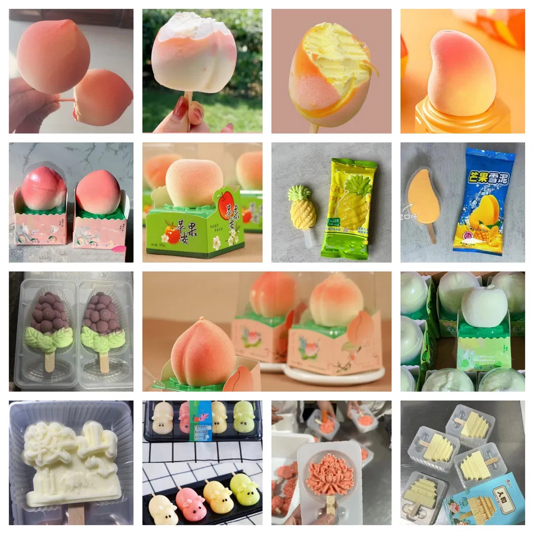 Peach Shape Vegan Ice Cream Peach Flavor Ice Cream OEM with Halal