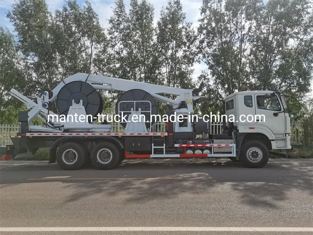 Mine Use Sinotruk HOWO Winch Cable Truck 371HP Rhd Ground Force Cable Puller Truck