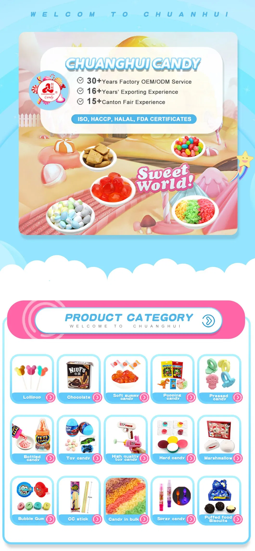 2-in-1 Round Flat Shaped Hard Lollipop with Popping Candy