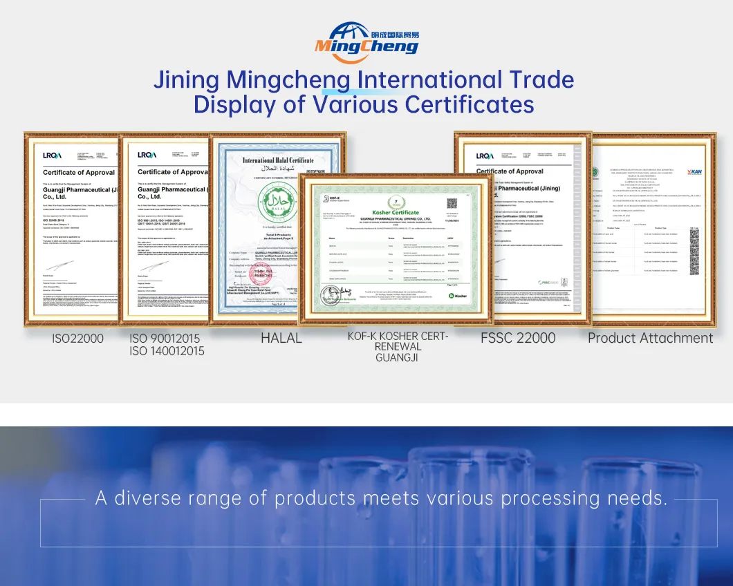 Food and Feed Additive 98% Effective Additive Calcium Lactate with Food Safety Requirements with Halal and Kosher Certifictates