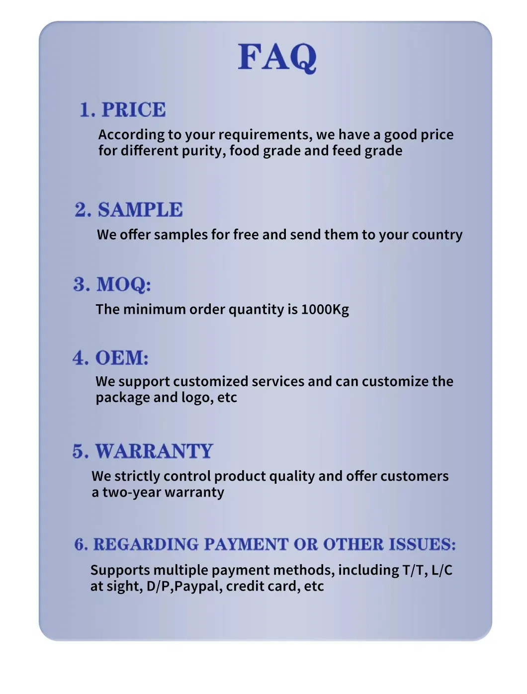 Food and Feed Additive 98% Effective Additive Calcium Lactate with Food Safety Requirements with Halal and Kosher Certifictates