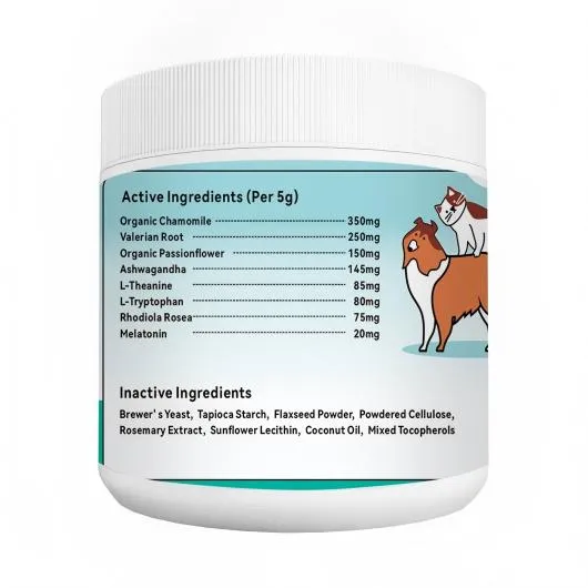 Calming Support Chews for Dogs and Cats Paw Relaxation Pet Supplement OEM