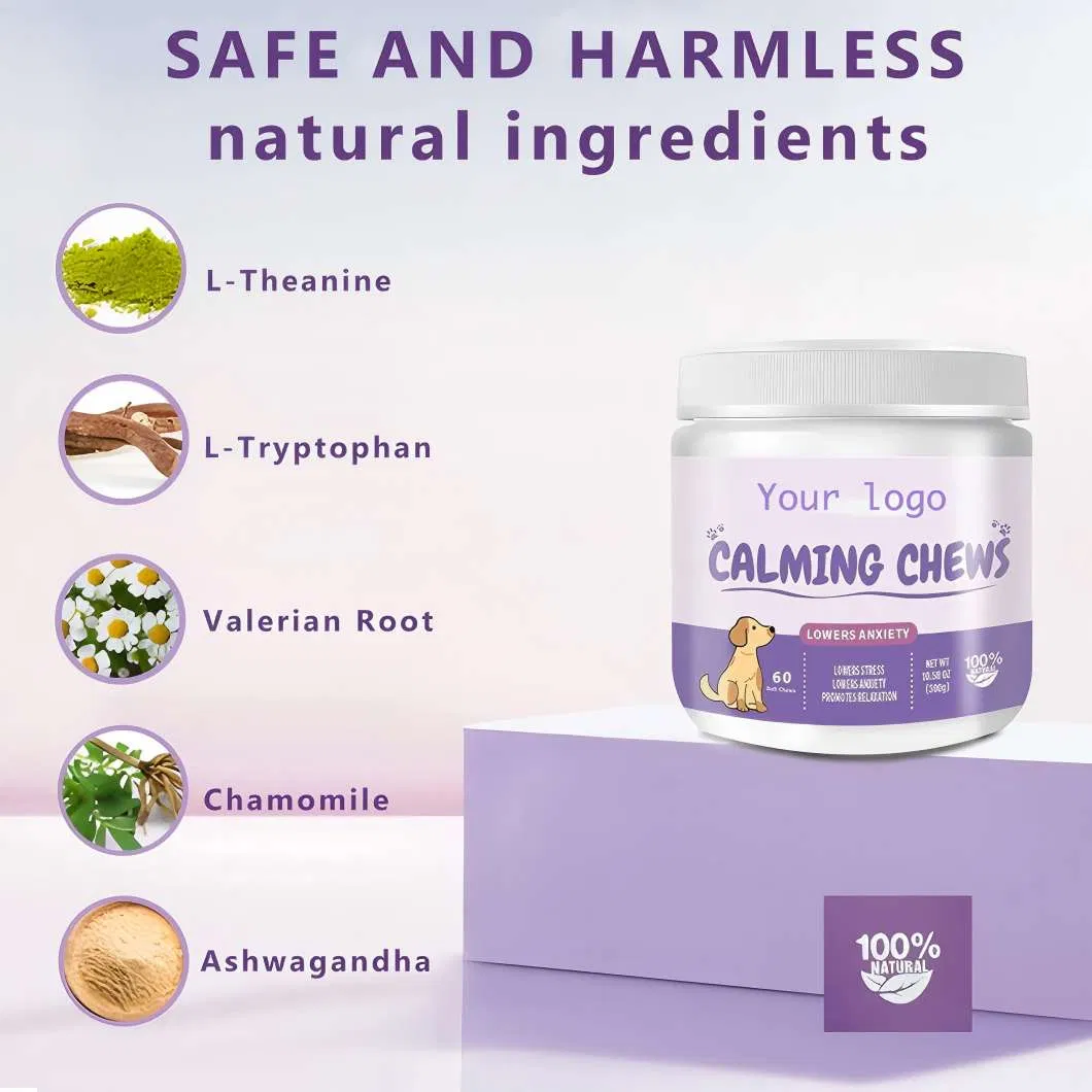 Calming Support Chews for Dogs and Cats Paw Relaxation Pet Supplement OEM