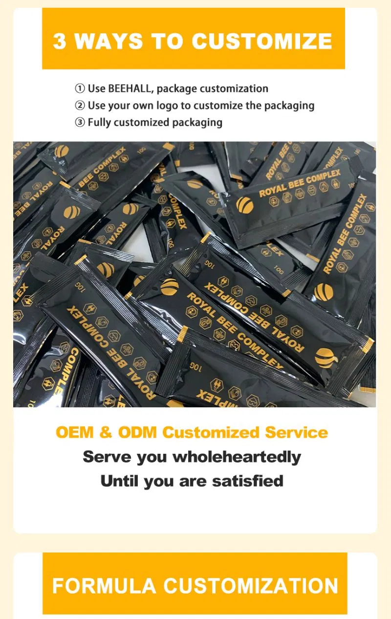 Beehall Health Products Improve Metabolism Bulk Royal Jelly Honey with Cordyceps Militaris