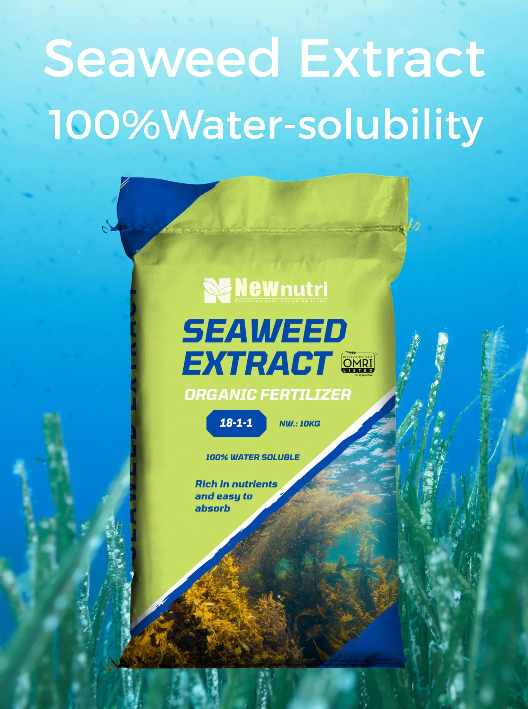 Water Soluble Seaweed Kelp Extract Fertilizer Omri Organic Bio Plant Nutrition
