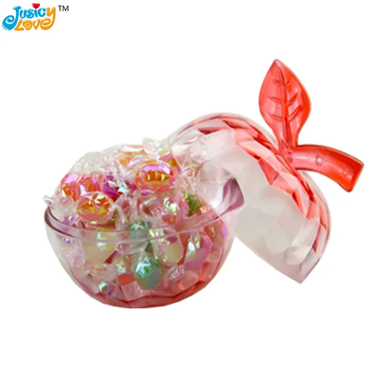 New Product Funny Apple Shape Colorful Mix Fruit Flavor Jelly Bean Soft Candy