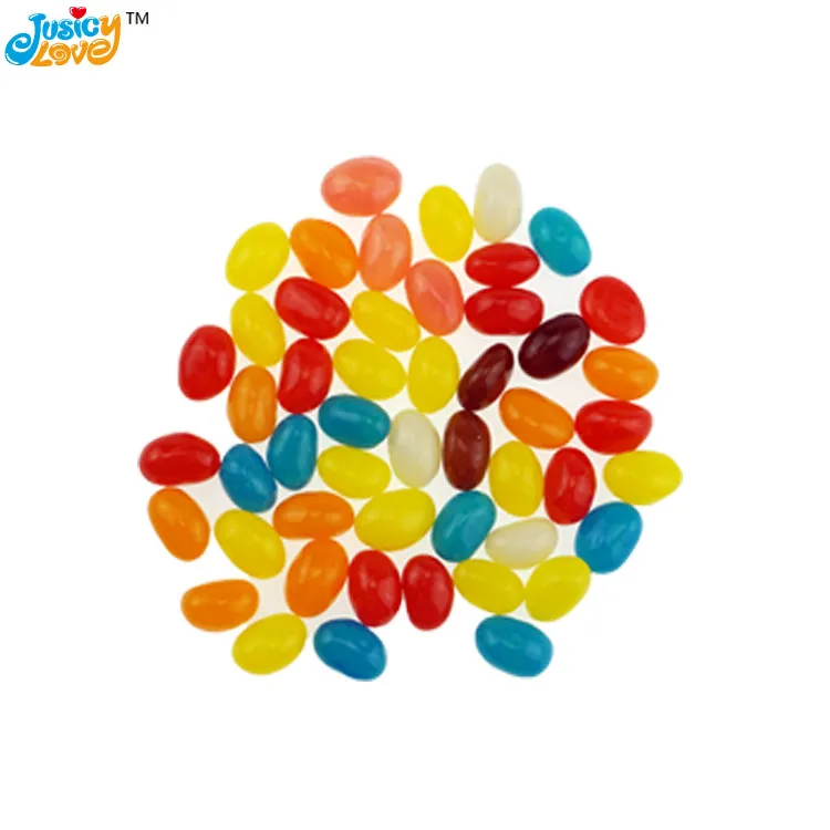 New Product Funny Apple Shape Colorful Mix Fruit Flavor Jelly Bean Soft Candy