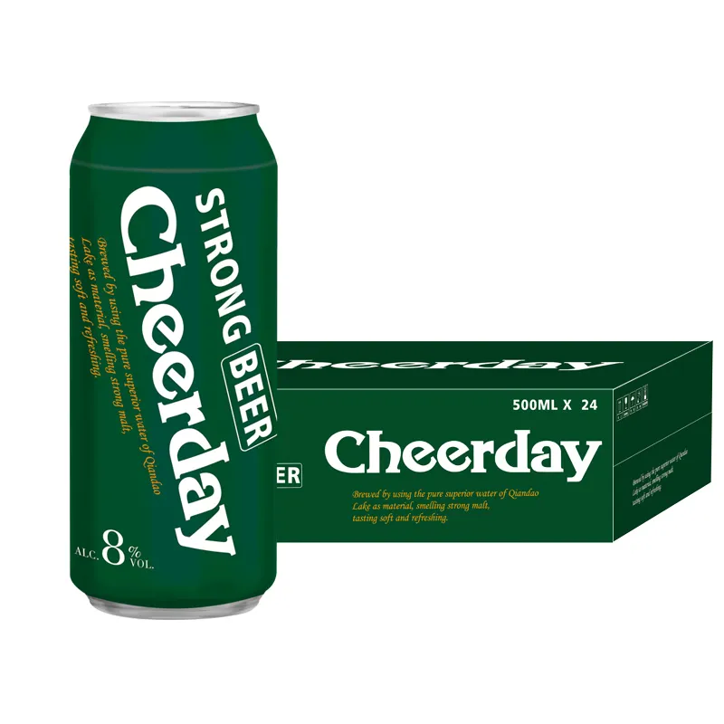 High Quality 500ml*24cans Abv 8% China OEM Brewery Canned Beer for Export
