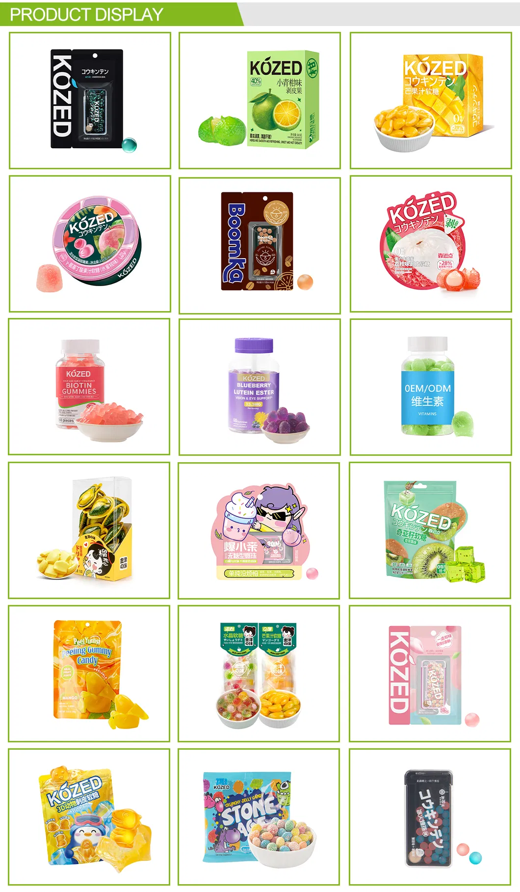 115g Square Box Peeling Gummy Individual Wrap Fruit Juice Soft Jelly Candy