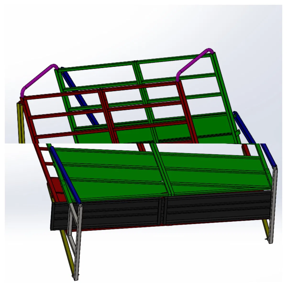 Hot Dipped Galvanized Mobile Adjustable Premium Livestock Equipment Farming Cattle Loading Ramp