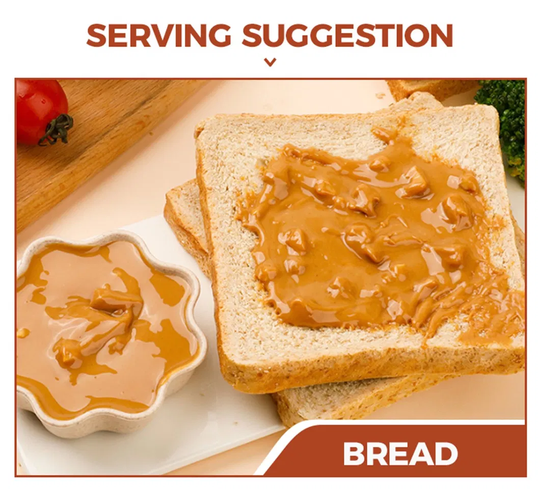 Factory OEM Halal Healthy No Additives No Sugar Bulk Natural Smooth Crunchy Creamy Chocolate Jam Jar Peanut Butter