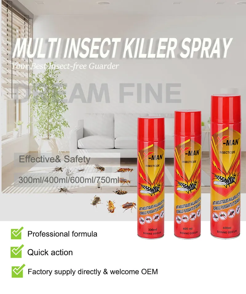 Pest Control Product Insecticides Spray Aerosol Spray 300/500/600/750ml
