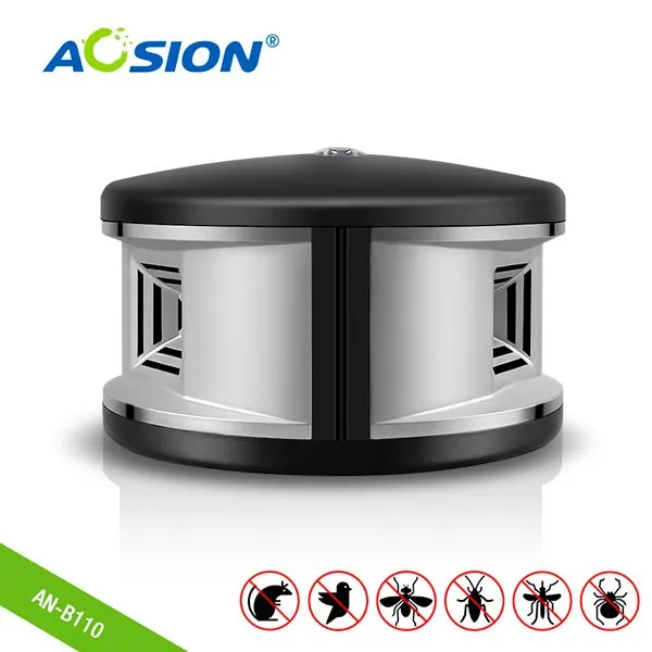 Indoor Livingroom Kitchen Dual Speakers Portable Electronic Ultrasonic Sensor Rodent Repellent Battery Pest Control Repeller for Mouse Rat Rodent Mosquito Fly