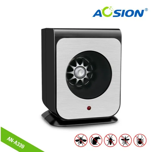 Indoor Livingroom Kitchen Dual Speakers Portable Electronic Ultrasonic Sensor Rodent Repellent Battery Pest Control Repeller for Mouse Rat Rodent Mosquito Fly