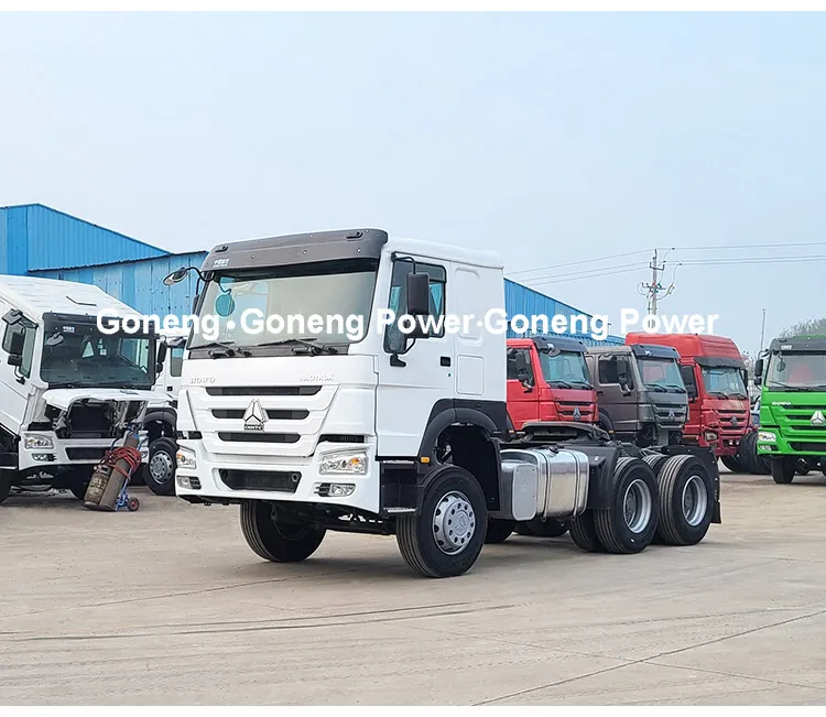 with Tow Fuel Tanker Used Sinotruck HOWO 371 380 420HP Chinese LHD Rhd Trucks Tractor 6X4 Trailer Head