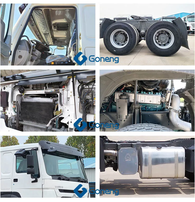 with Tow Fuel Tanker Used Sinotruck HOWO 371 380 420HP Chinese LHD Rhd Trucks Tractor 6X4 Trailer Head