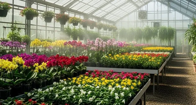 Sturdy Multi-Span Film Greenhouse for Year-Round Agricultural Use