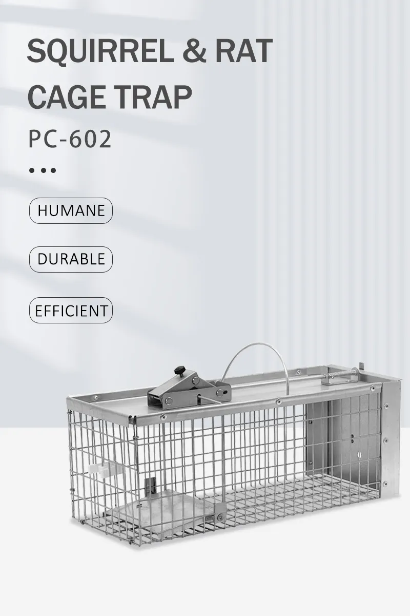 Eco-Friendly Humane Metal Rat Squirrel Trap Cage for Safe Rodent Control