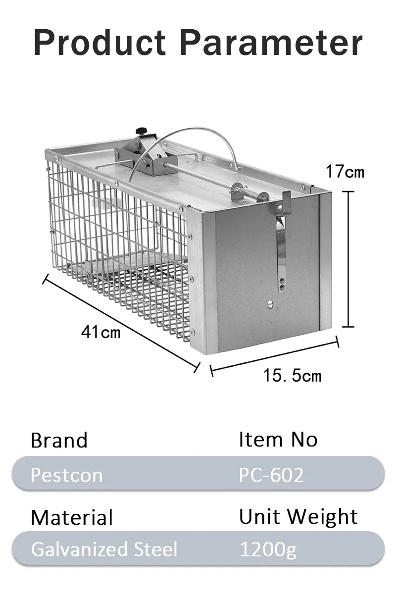 Eco-Friendly Humane Metal Rat Squirrel Trap Cage for Safe Rodent Control