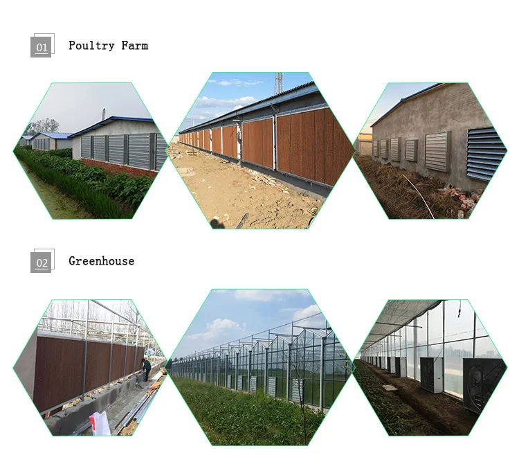 Blue Coated Broiler House Evaporative Cooling Pad Wall with Aluminum Frame