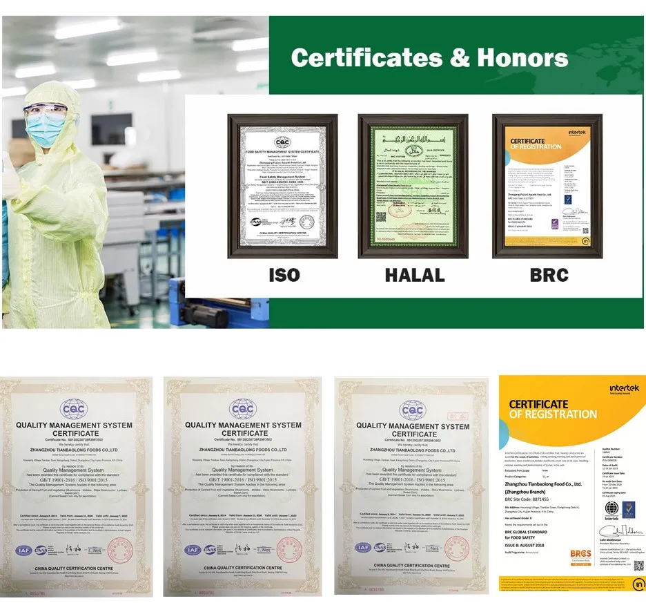 China Manufacturer Canned Sweet Corn Kernels with Private Label Factory