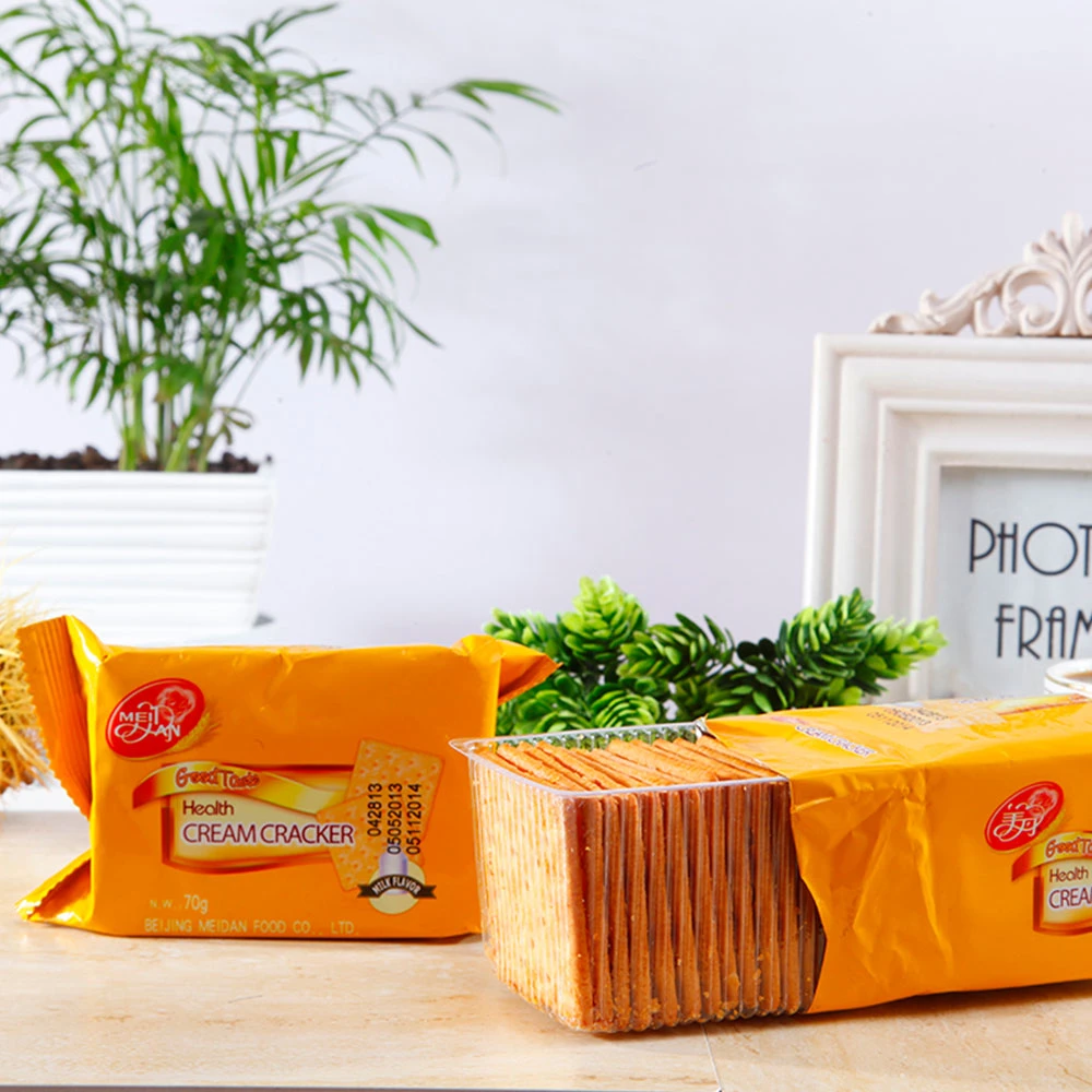 High Quality 70g Cream Cracker Soda Cracker Snack Food Cream Cracker