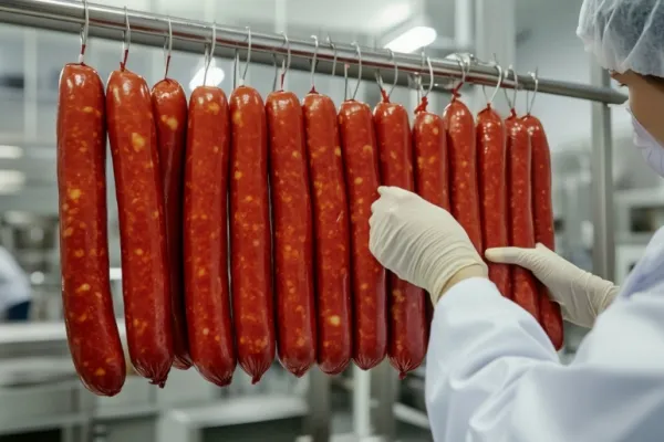 Taiwanese-Style Grilled Sausage Made From Chicken Breast Meat