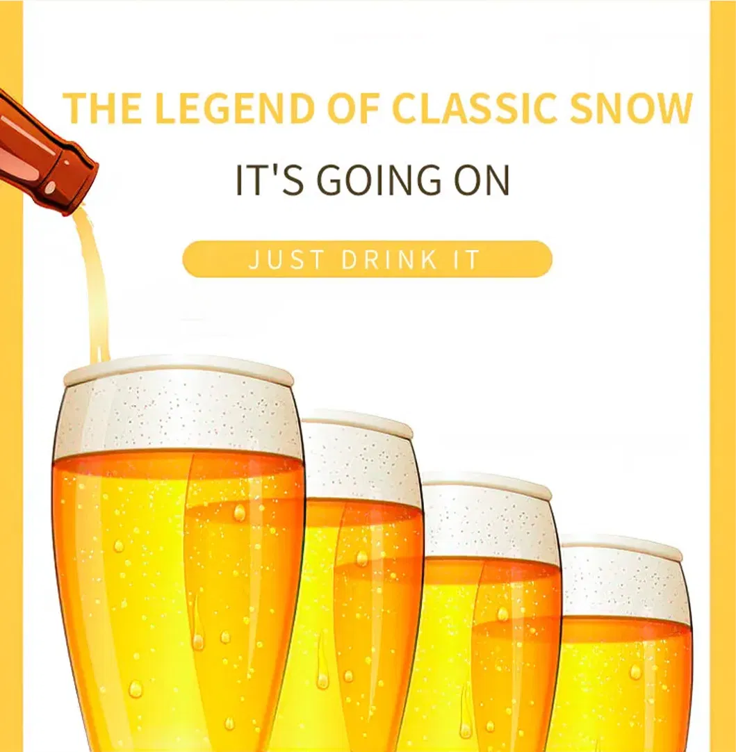 Premium Quality OEM Chinese Brand Snow Beer 4.5% Vol Bottles Malt Drinks