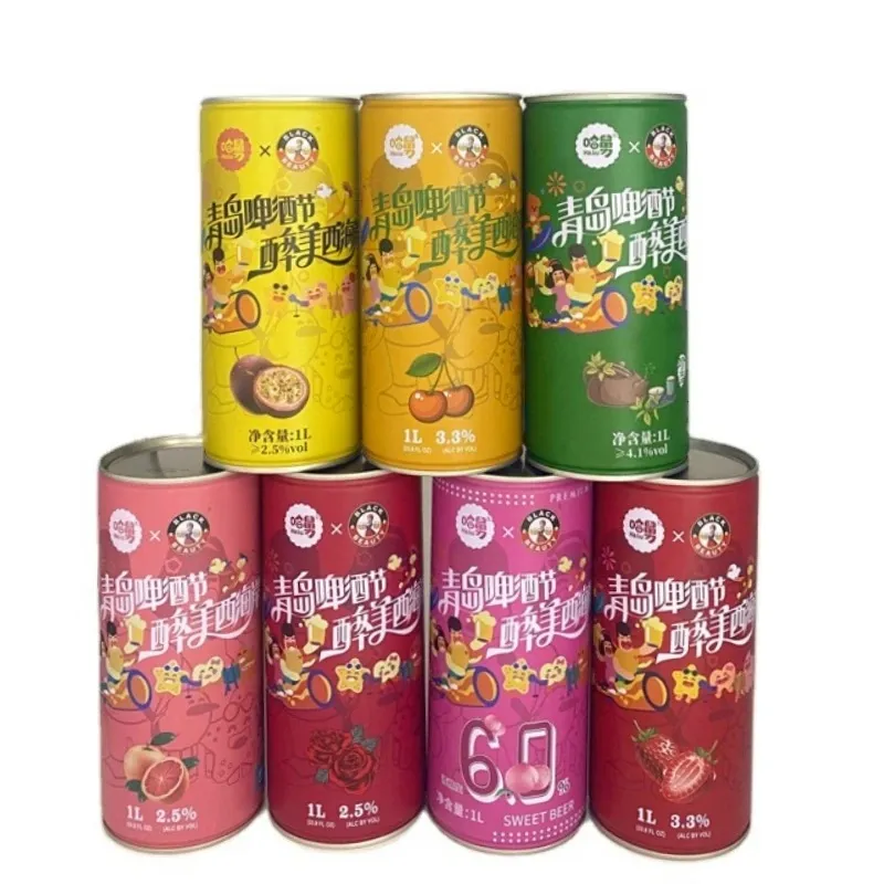 Hot Sale Custom OEM 1000ml Fresh Lime Double Fermentation Craft Beer in Cans