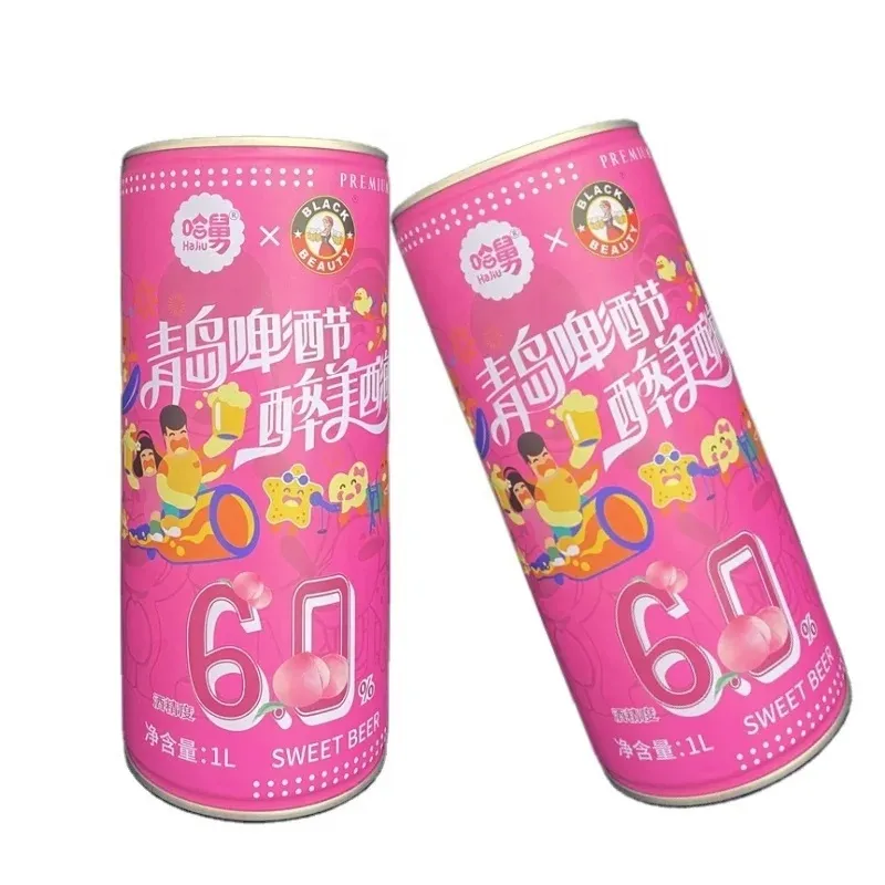 Hot Sale Custom OEM 1000ml Fresh Lime Double Fermentation Craft Beer in Cans