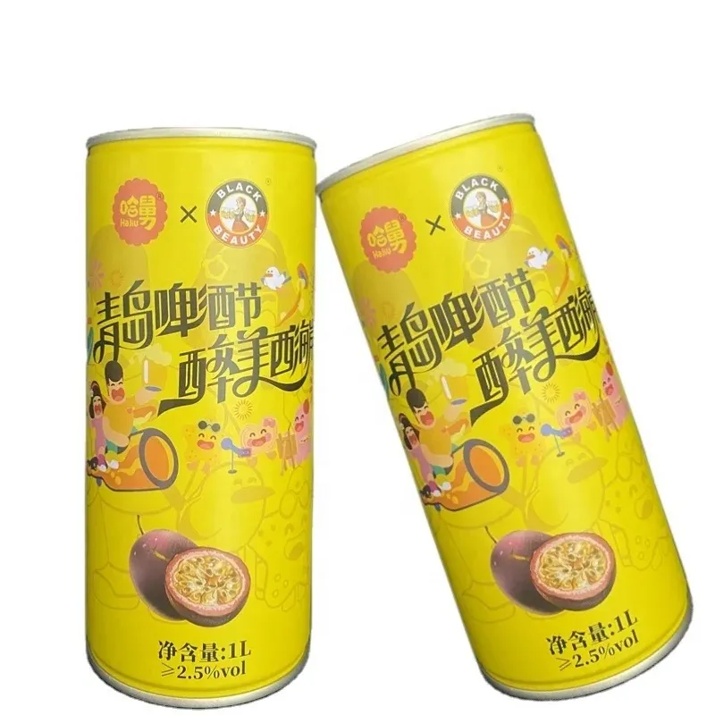 Hot Sale Custom OEM 1000ml Fresh Lime Double Fermentation Craft Beer in Cans