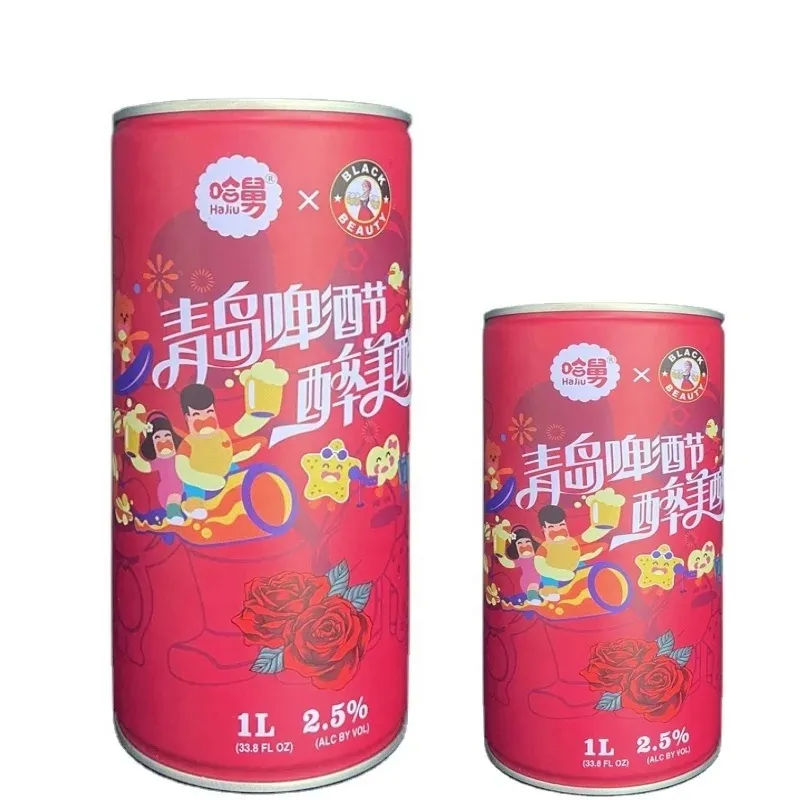 Hot Sale Custom OEM 1000ml Fresh Lime Double Fermentation Craft Beer in Cans