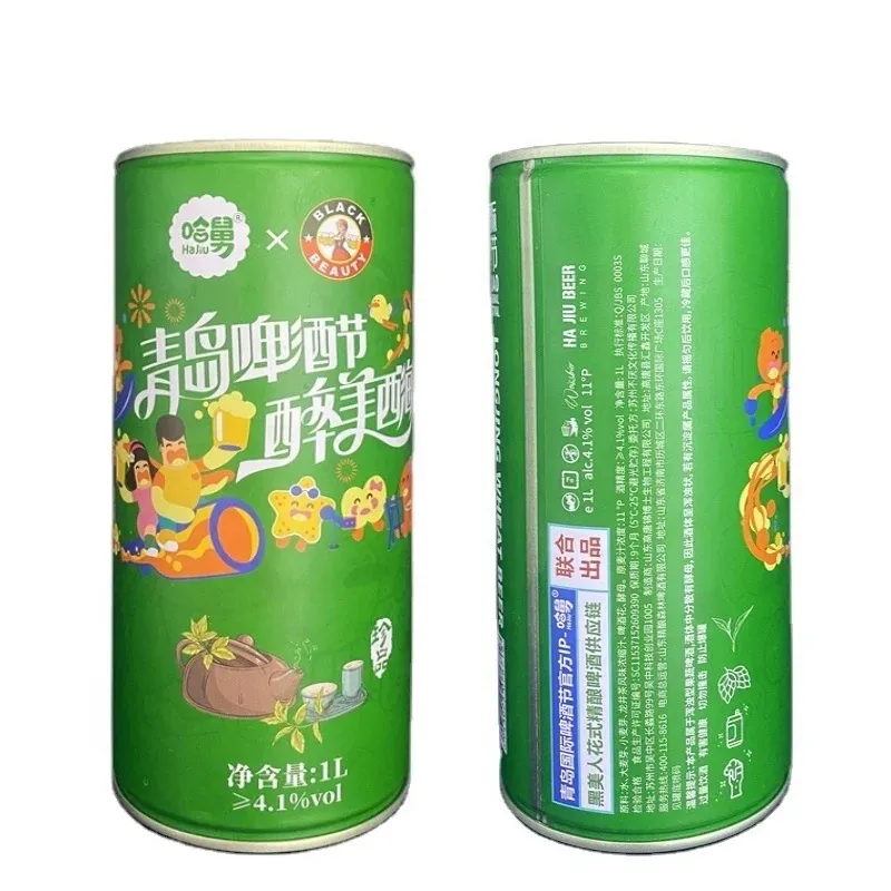 Hot Sale Custom OEM 1000ml Fresh Lime Double Fermentation Craft Beer in Cans