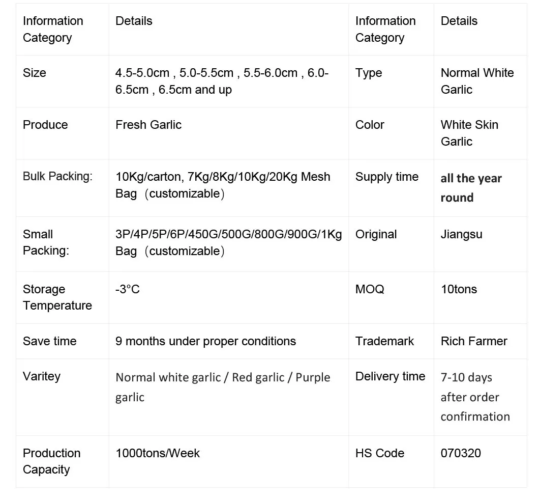 China Fresh Garlic Export