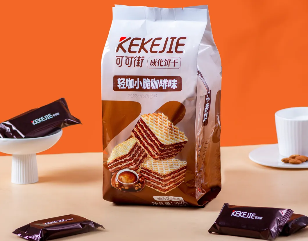 Crispy Wafer Biscuits Cheese Strawberry Yougurt Flavor Vitamin a Iron Fortified