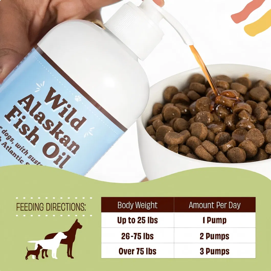 Salmon Oil for Dogs & Cats Helps Maintain Normal Skin Moisture and Hair Health