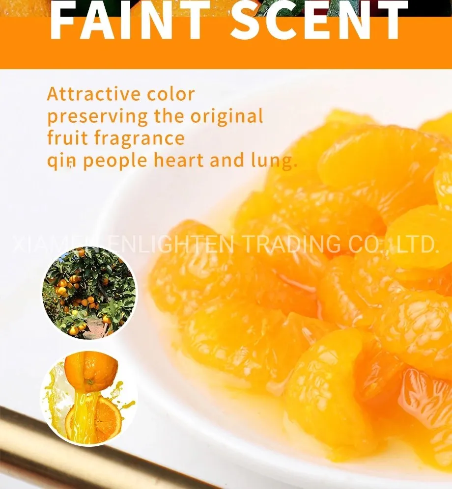 Peeled Fruit Canned Mandarin Orange in Light Syrup