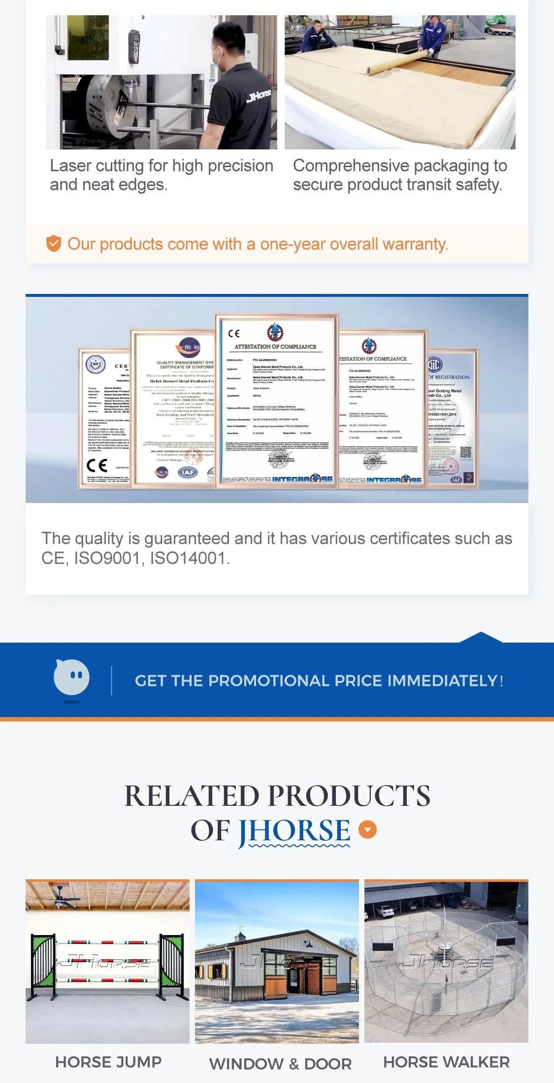 Indoor Horse Stall Box Horse Stable Fronts for Sale E-01