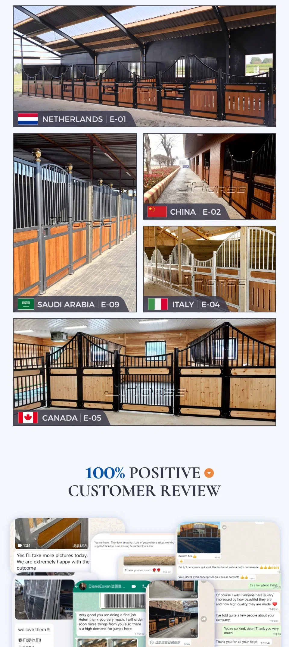 Indoor Horse Stall Box Horse Stable Fronts for Sale E-01