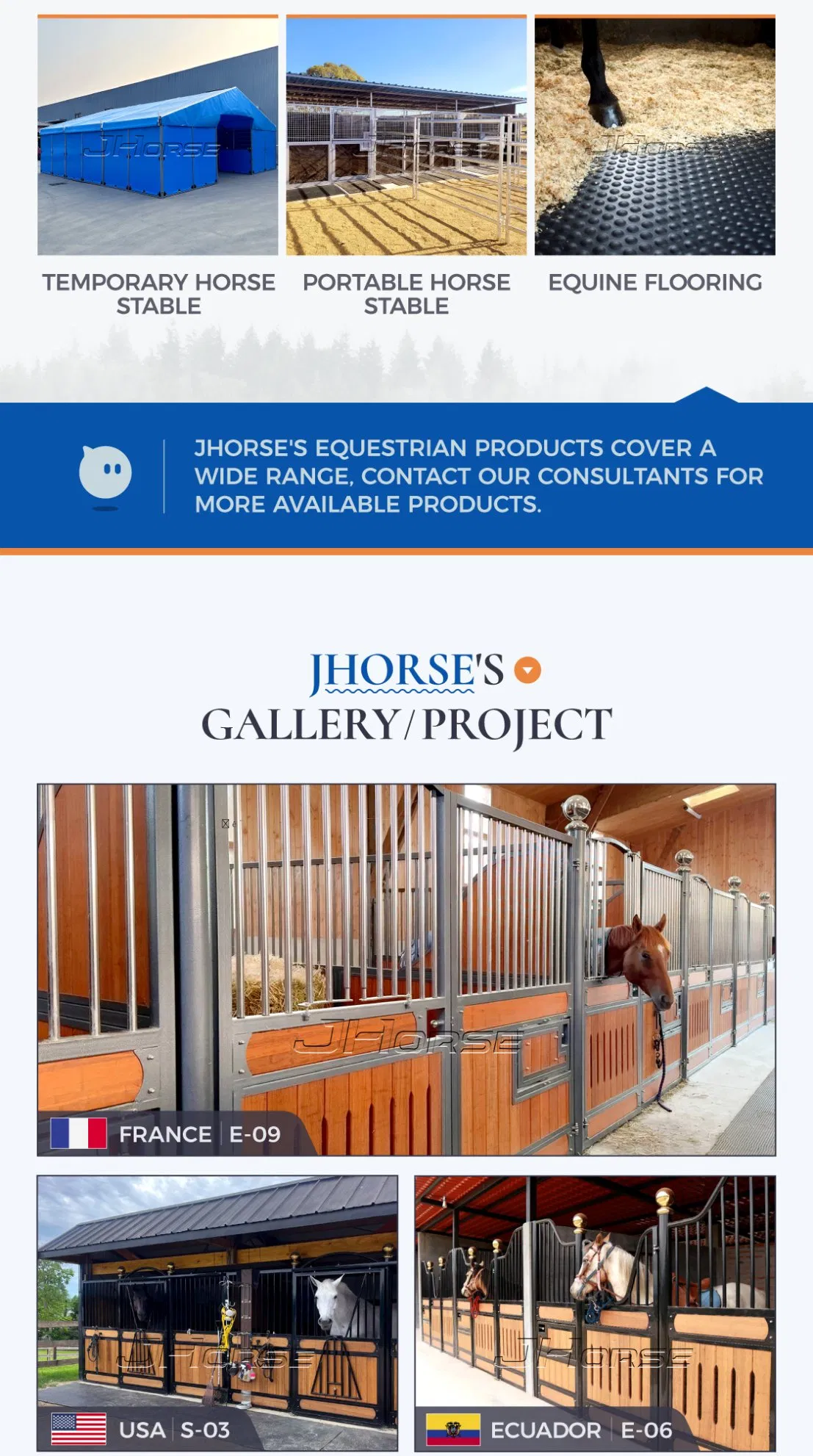 Indoor Horse Stall Box Horse Stable Fronts for Sale E-01