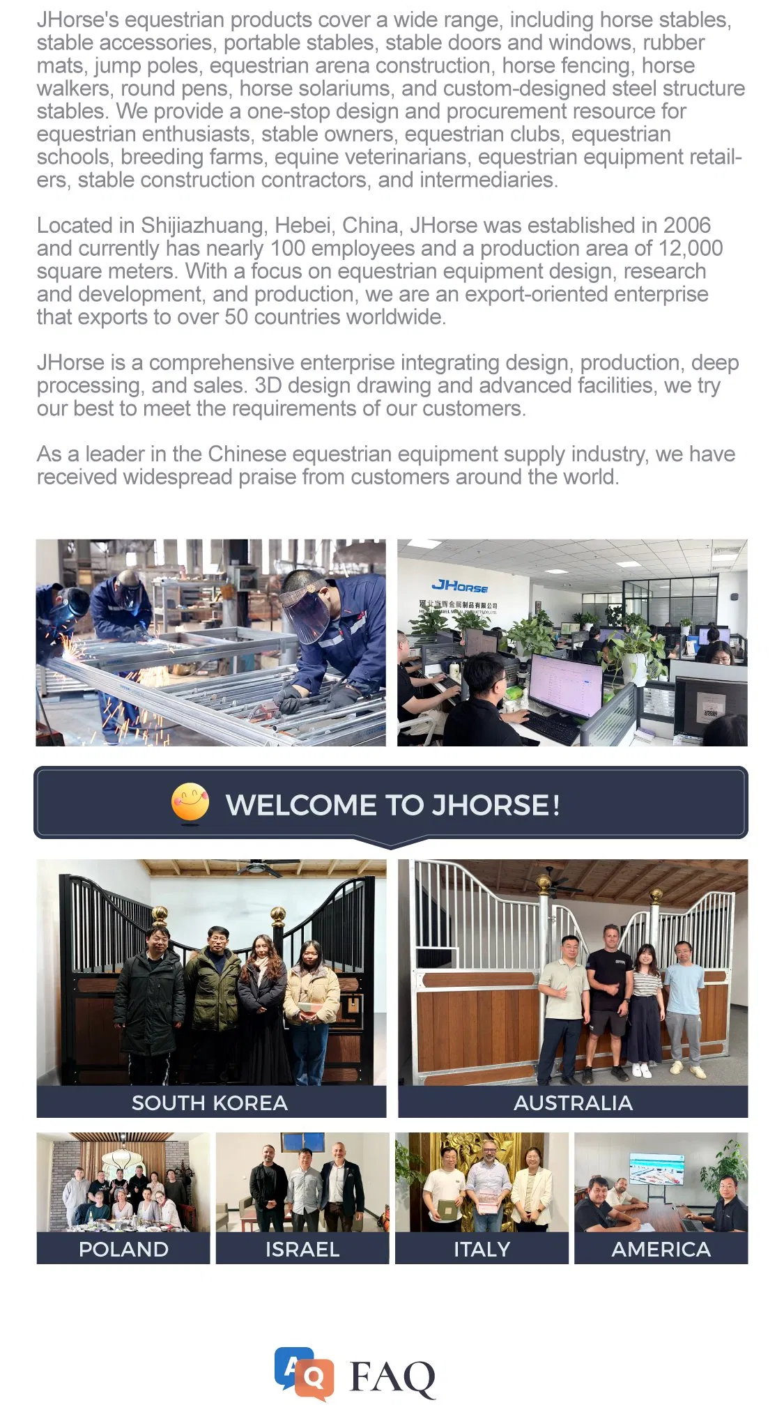 Indoor Horse Stall Box Horse Stable Fronts for Sale E-01