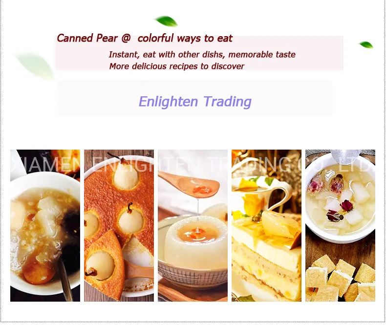 No Preservatives Natural No Added Sweeteners Canned Fruit Pear Halves