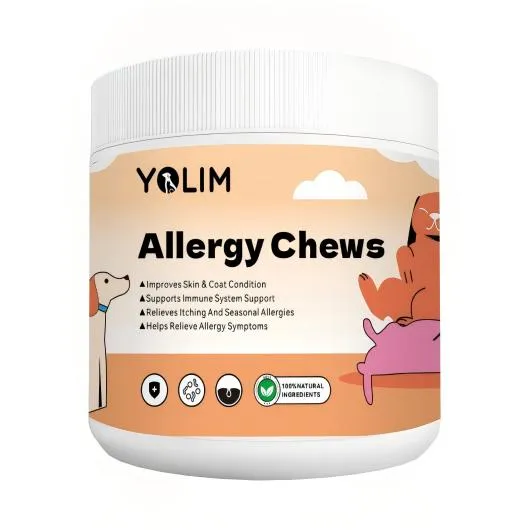 Allergy Chew Dogs Skin and Coat Health Seasonal Allergy Itch Relief Pet Supplement OEM