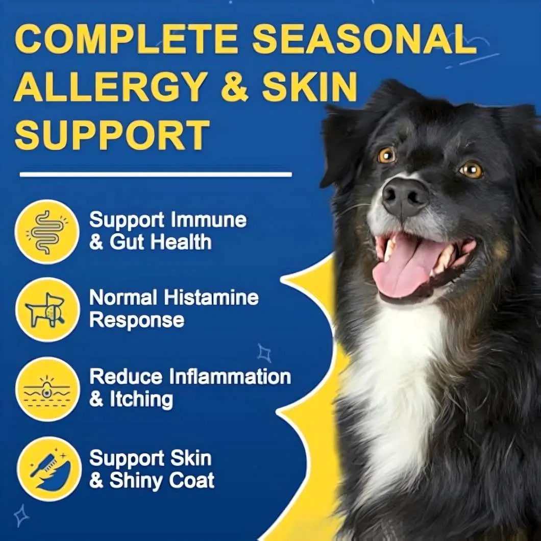 Allergy Chew Dogs Skin and Coat Health Seasonal Allergy Itch Relief Pet Supplement OEM