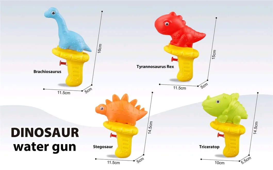 New Plastic Summer Toys Glowing Dinosaur Watergun Toy Candy for Kids
