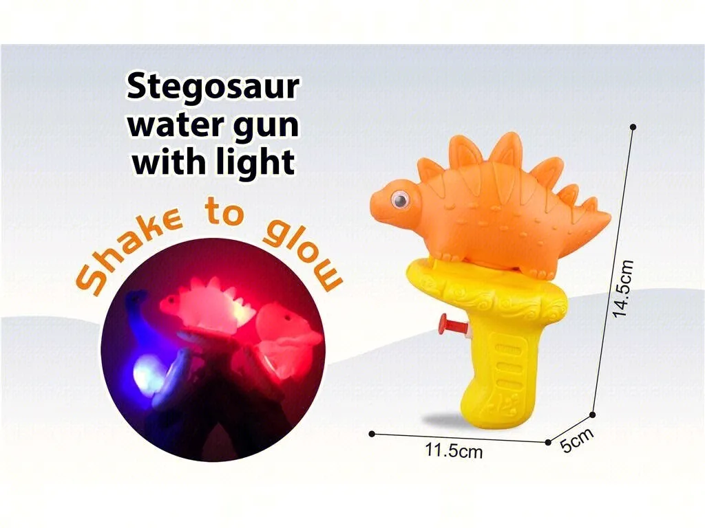New Plastic Summer Toys Glowing Dinosaur Watergun Toy Candy for Kids