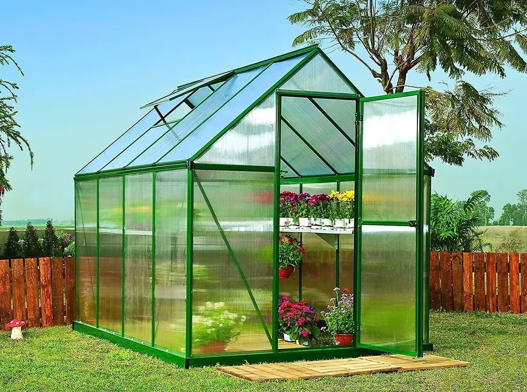 Cheap Large 10m Insulated Aluminium Profile Green House Metal Frame Singlespan China Tomato Agriculture Greenhouse