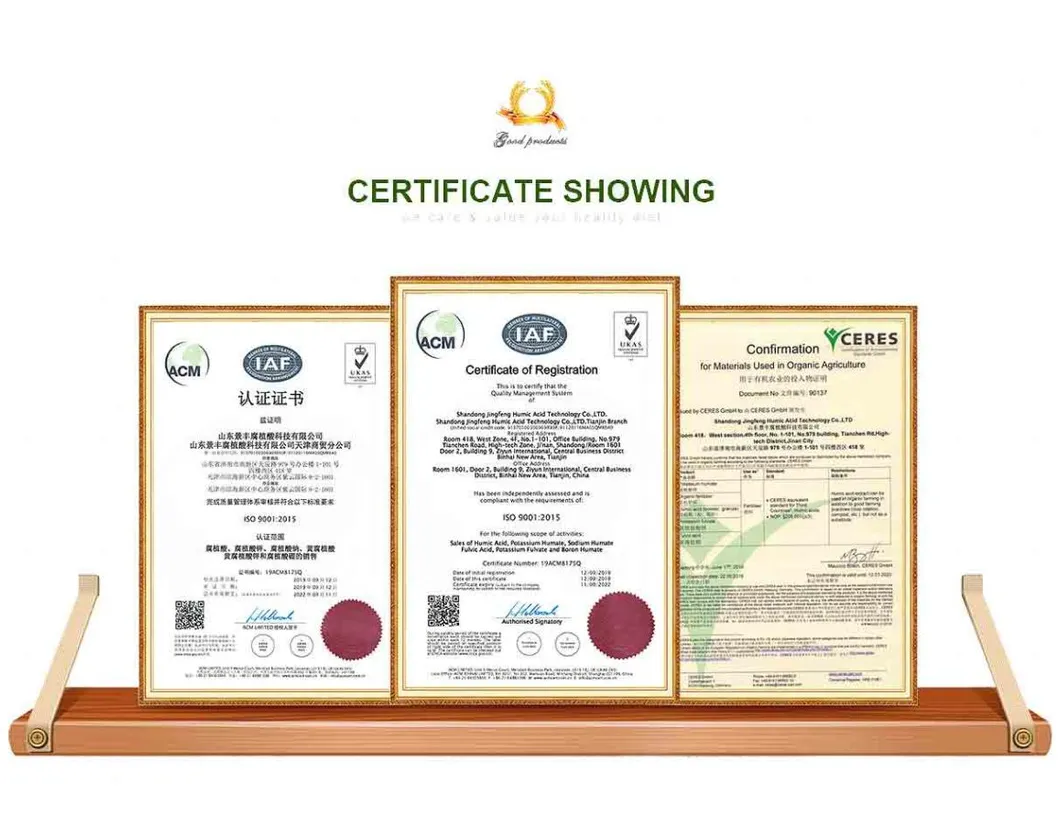 Hydroponics and Plant Growth Use Organic Fertilizer Water Solubility 100% Potassium Humate